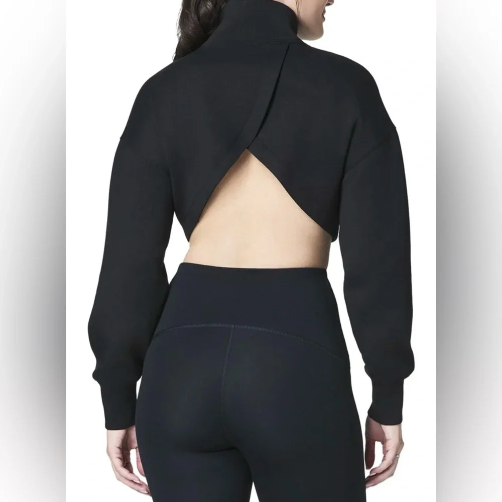 SPANX Brushed AE Bolero - Very Black - Women’s Small NWT - Picture 2 of 10